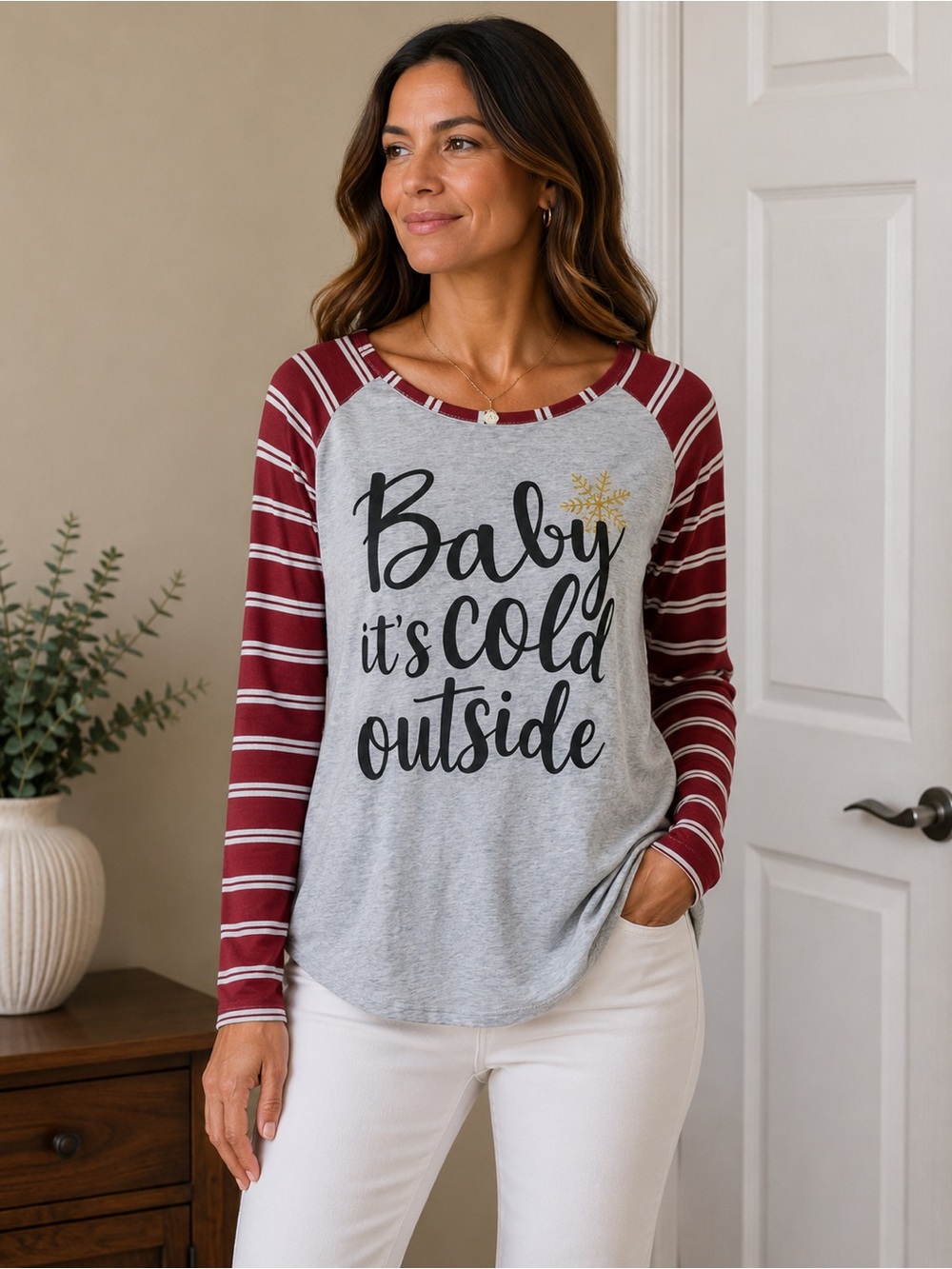 "Baby Its Cold Outside" Tee Size Medium
